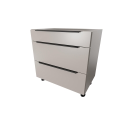 Szafka kuchenna z trzema szufladami 80 cm. front i korpus - Kaszmirowy U6933 VL